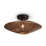 Good&Mojo Plafondlamp Iguazu Jute Bruin | Geschikt voor 1x E27 