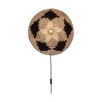 Good&Mojo Wandlamp Andros Zwart/Natural | Geschikt voor 1x E27 