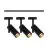 Nordlux Jerome Complete Set 1-Fase Rail 1 Meter Zwart | incl. 3x Spot