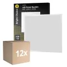 Voordeelpak 12x Bright Choice LED Paneel Backlit 36W 3240lm - 840 Koel Wit | 60x60cm - UGR 
